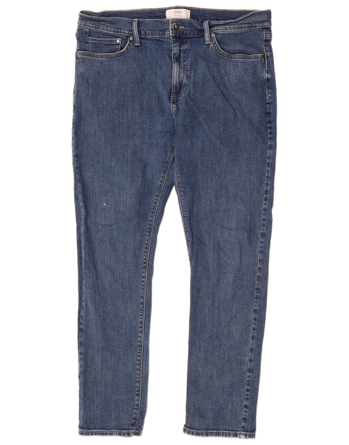 Ανδρικό Slim Jeans Marks & Spencer W36 L31 Blue Cotton