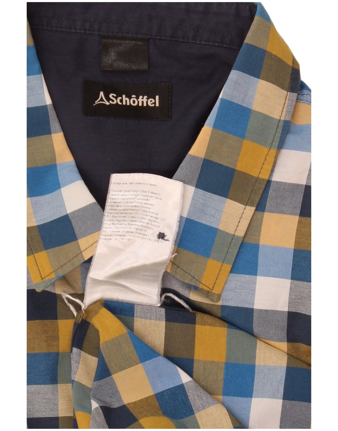 Ανδρικό πουκάμισο Schoffel, μεγάλο μπλε βαμβακερό