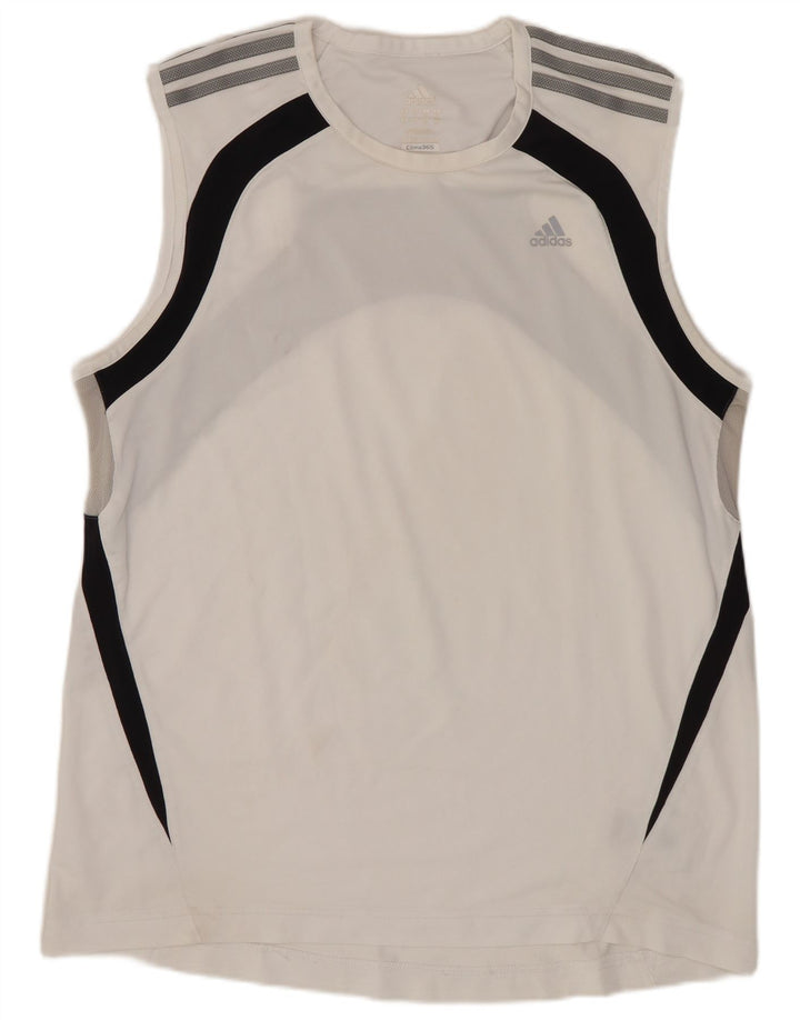 Adidas Ανδρικό γιλέκο Climacool Top Large White Colourblock Πολυεστέρας