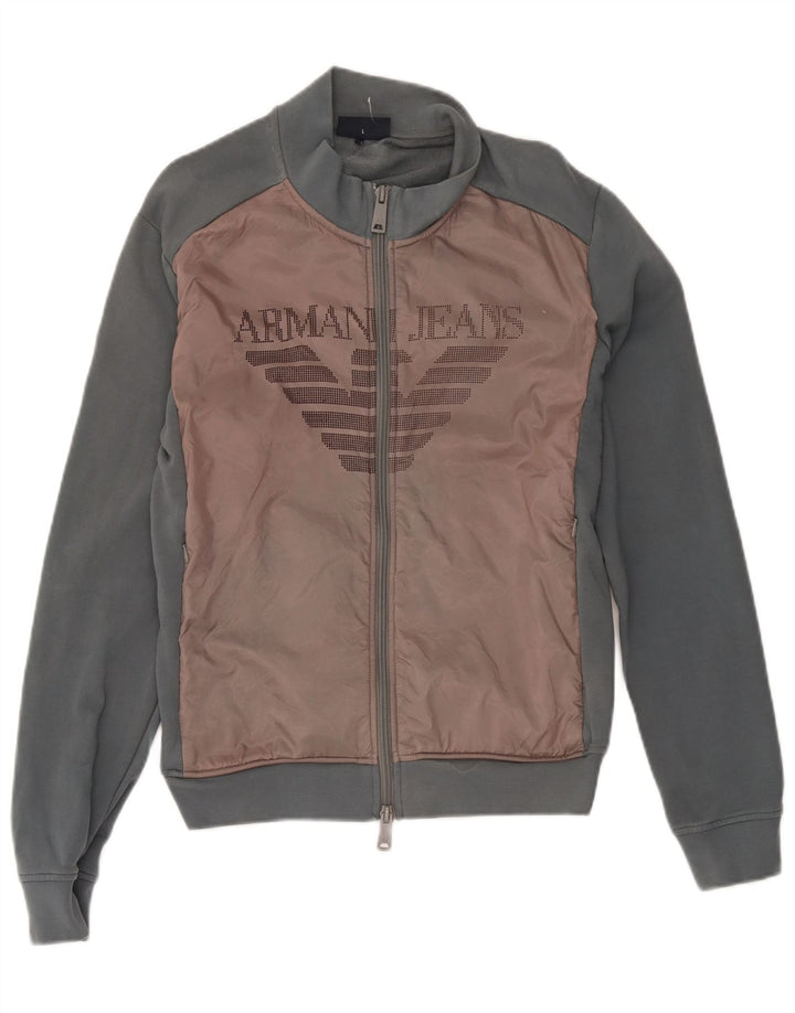 Γυναικεία αθλητική φόρμα Armani Jeans Top Jacket UK 16 Large Grey Colourblock