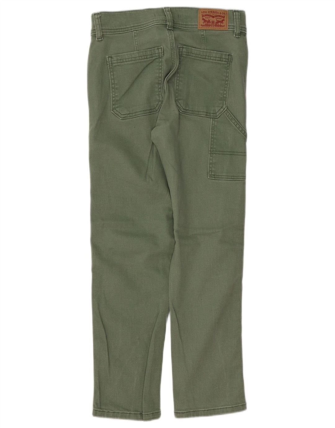 LEVI'S Γυναικείο 724 Crop ψηλό ίσιο τζιν W25 L25 πράσινο βαμβακερό