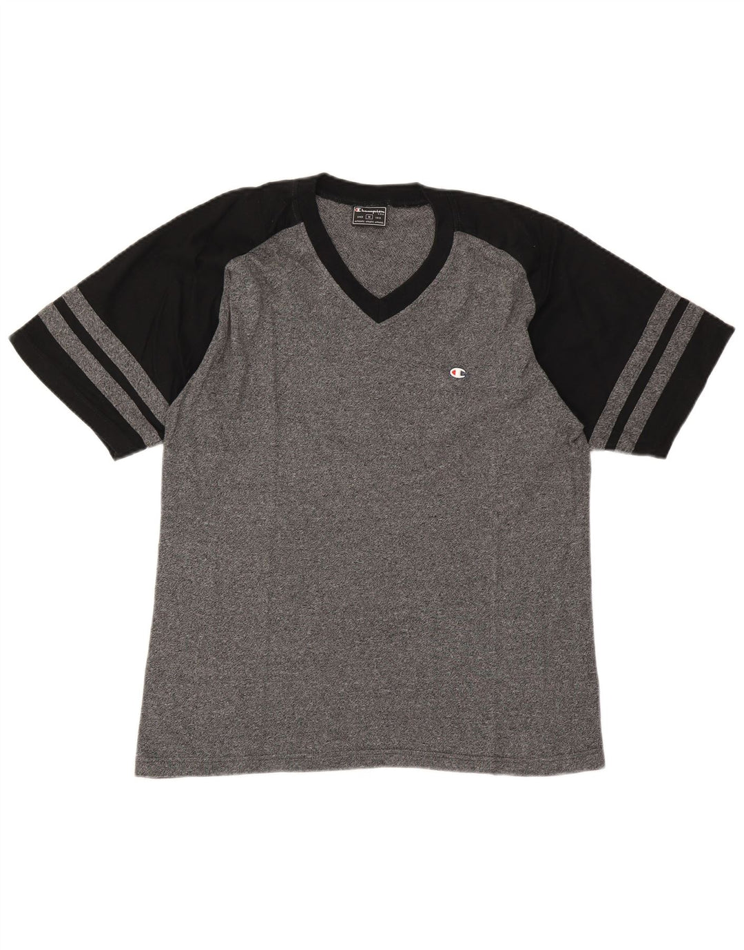 Ανδρικό T-Shirt Champion Top Medium Grey Colourblock Βαμβακερό
