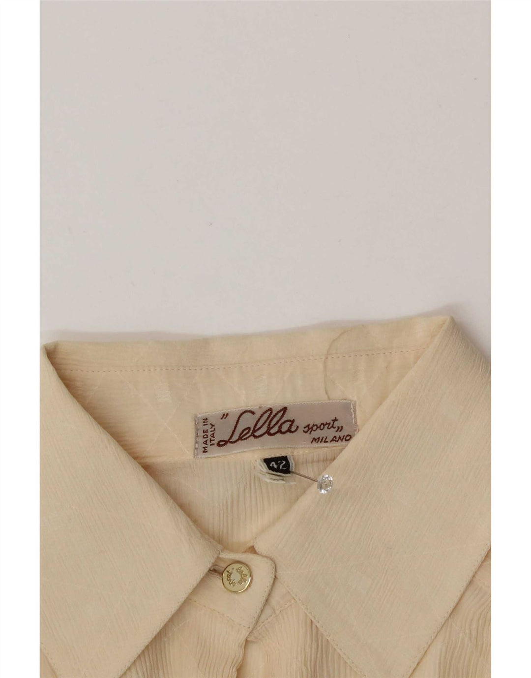 Vintage Γυναικείο Πουκάμισο Μπλούζα IT 42 Medium Beige