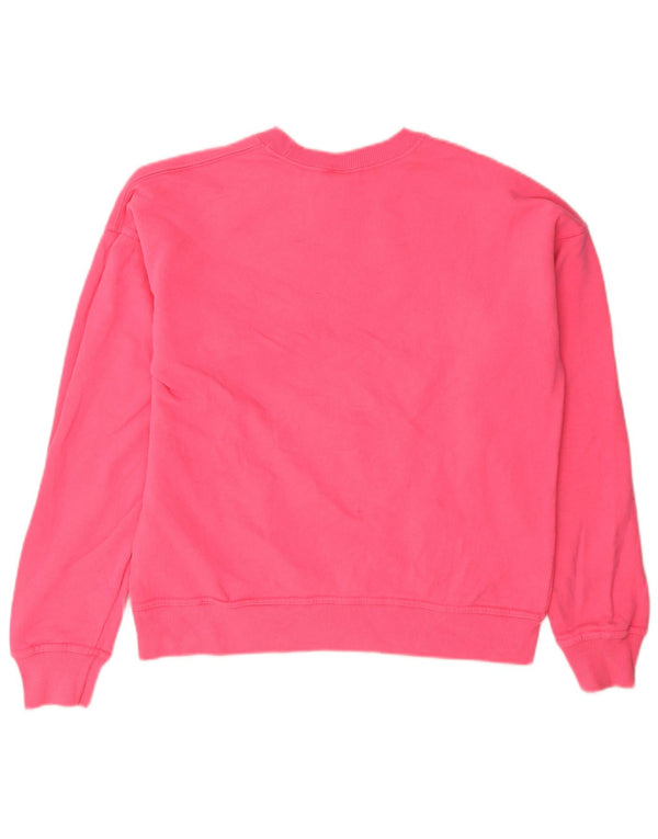 Champion Γυναικεία γραφικά υπερμεγέθη φούτερ Jumper UK 10 Small Pink Cotton