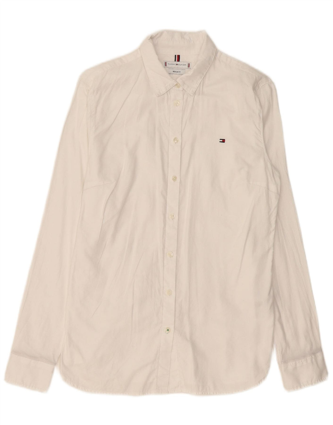 TOMMY HILFIGER Γυναικείο πουκάμισο με κανονική εφαρμογή UK 8 μικρό λευκό βαμβακερό