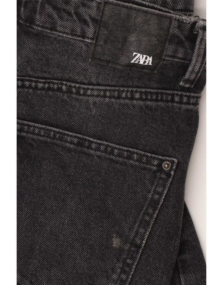 Zara Γυναικείο Ψηλόμεσο Τζιν Σορτς Medium W30 Γκρι