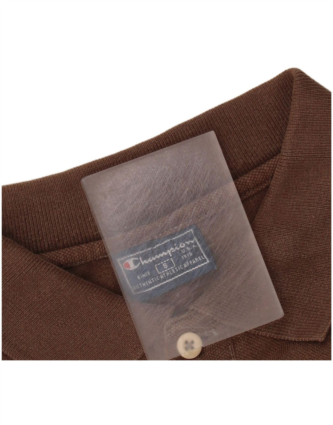 Ανδρικό μπλουζάκι πόλο CHAMPION Μικρό καφέ βαμβακερό