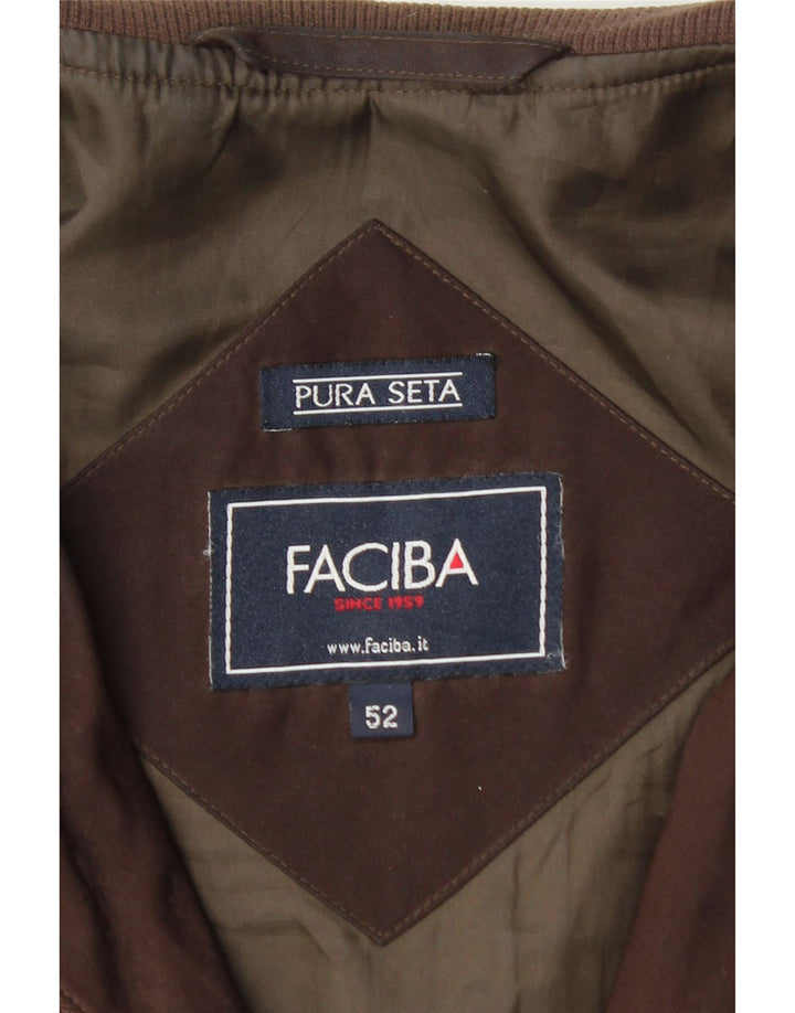 Faciba Ανδρικό Μπουφάν Bomber IT 52 XL Καφέ Μεταξωτό