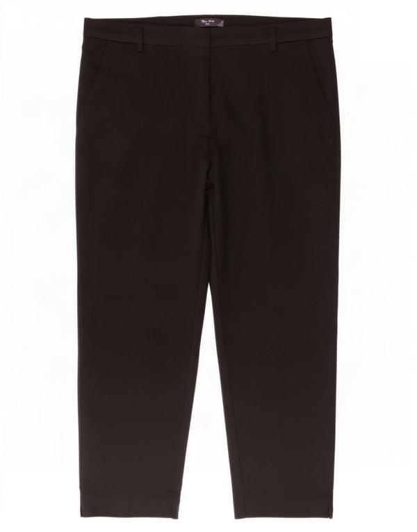 Marks & Spencer Womens The Mia Slim Capri Trousers UK 20 2XL W40 L23 Black