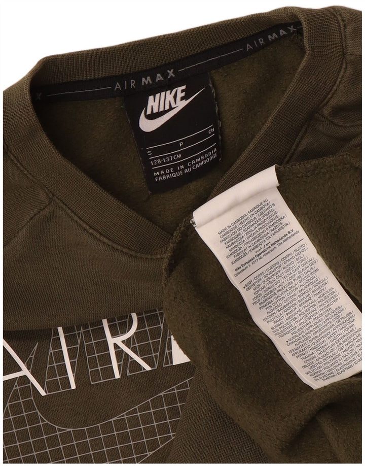 Φούτερ Nike Boys Air Max Jumper 8-9 ετών Small Khaki Colourblock