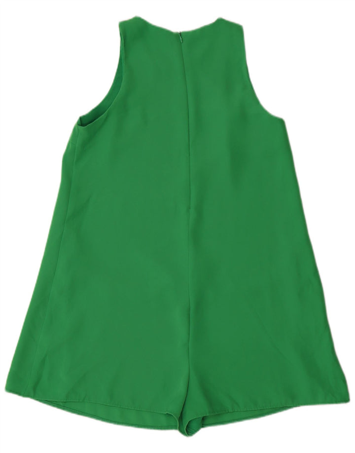 Zara Γυναικείο Αμάνικο Playsuit UK 10 Small Green Polyester