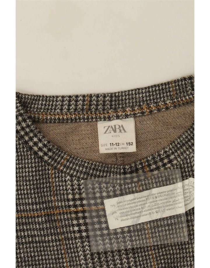 Zara Κοριτσίστικα Φούτερ Jumper 11-12 ετών Γκρι Καρό Πολυεστέρας