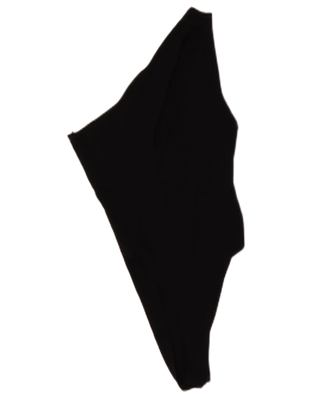 Zara Womens One Shoulder Bodysuit UK 12 Medium Black Cotton