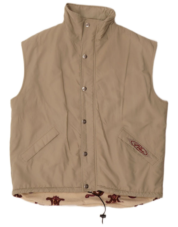 Sunshine Mens Gilet UK 42 XL Beige Nylon
