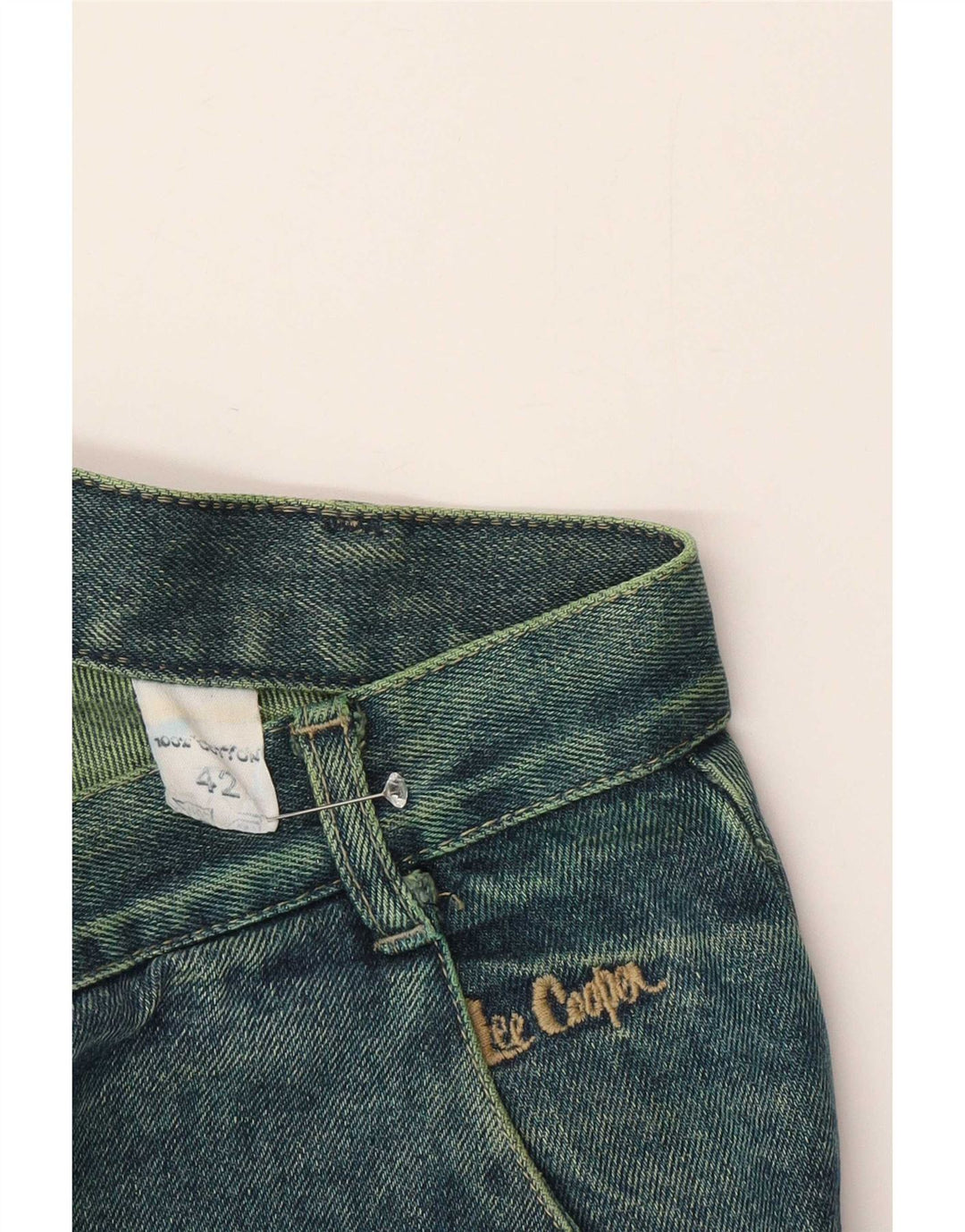Lee Cooper Γυναικεία Τζιν Φούστα IT 42 Medium W26 Πράσινο Βαμβακερό