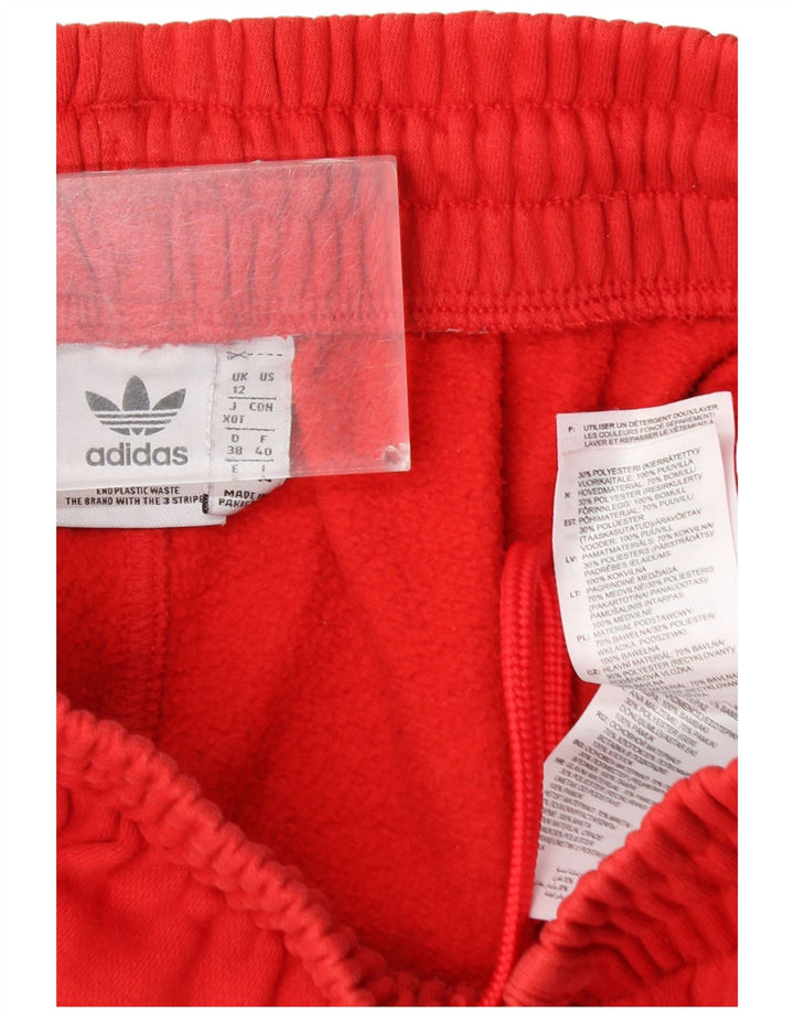 Γυναικεία αθλητική φόρμα ADIDAS Παντελόνι Joggers UK 12 μεσαίο κόκκινο βαμβακερό
