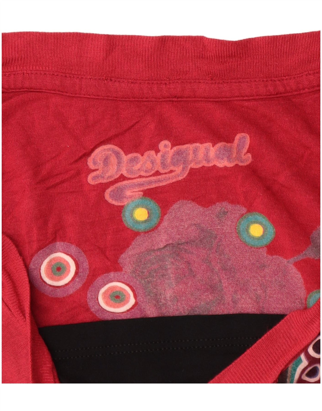 DESIGUAL Γυναικεία Αμάνικη Μπλούζα Τοπ UK 8 Μικρά πολύχρωμα φλοράλ