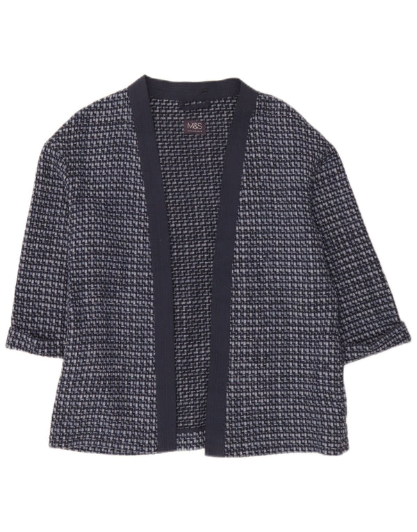 Marks & Spencer Γυναικείο πουλόβερ ζακέτα με 3/4 μανίκια UK 10 Small Blue