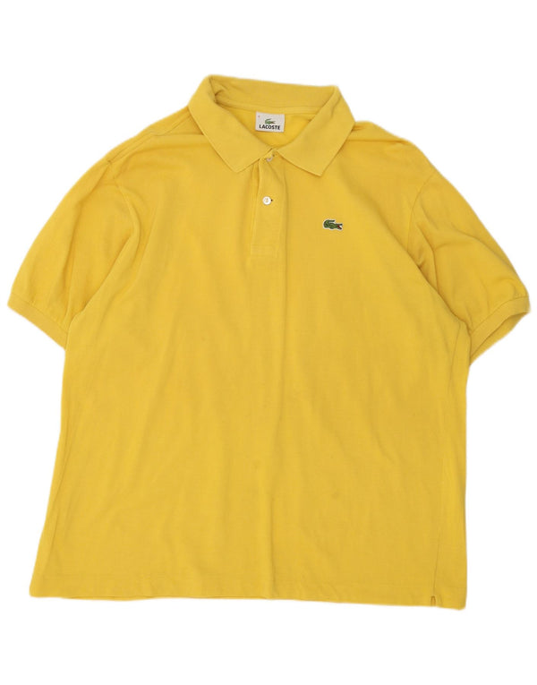 Ανδρικό πουκάμισο πόλο Lacoste 6 XL κίτρινο βαμβακερό