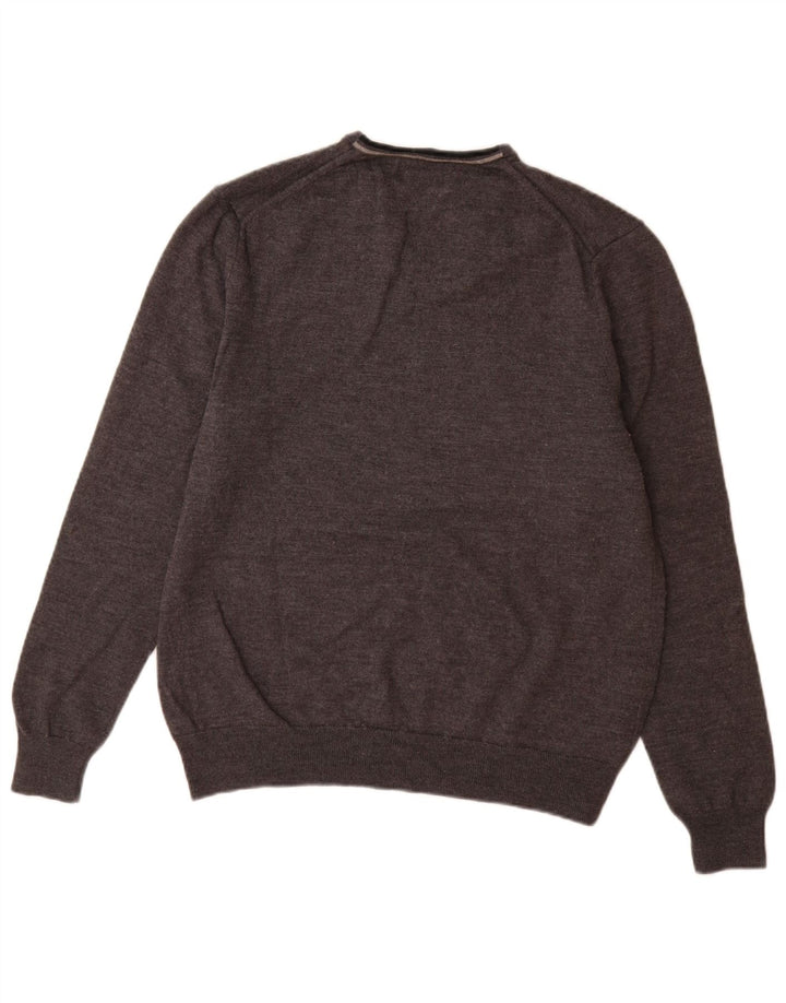 Fred Perry Ανδρικό πουλόβερ με λαιμόκοψη με V λαιμόκοψη XL Γκρι μαλλί μερινό