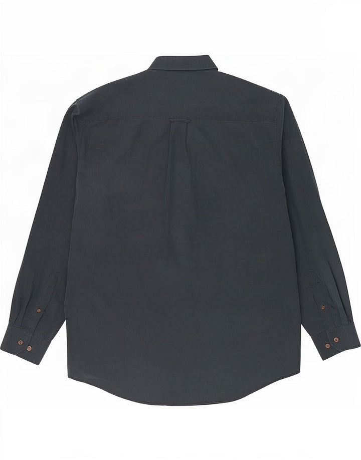 Vintage Ανδρικό Πουκάμισο Μεγάλο Navy Blue Viscose