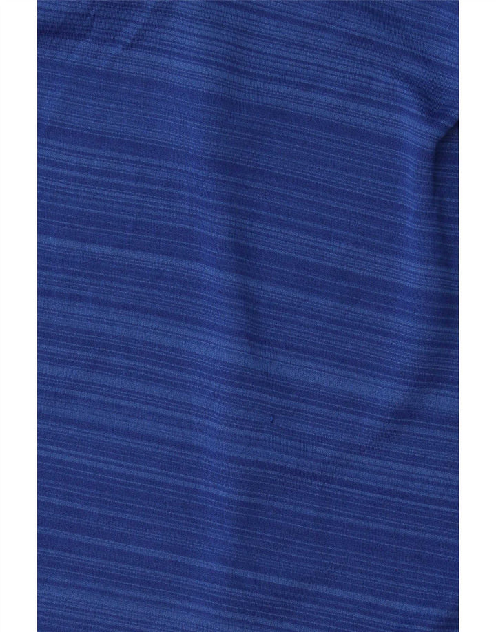 Mountain Warehouse Ανδρικό IsoCool T-Shirt Top Μικρό Μπλε Ριγέ Πολυεστέρας