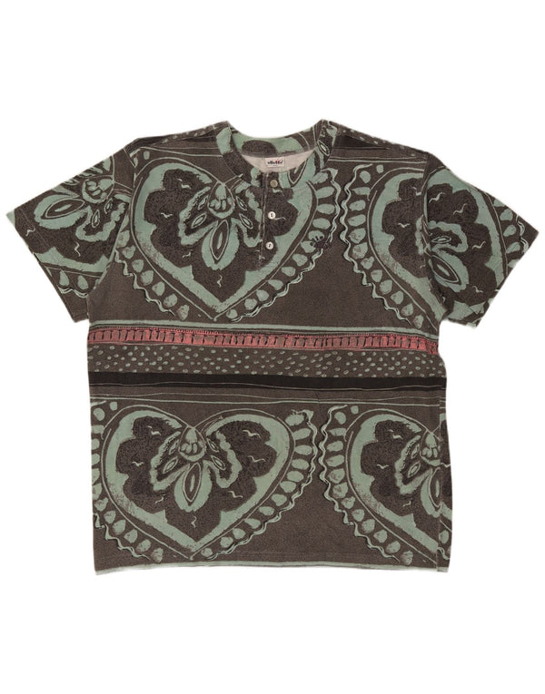 Ανδρικό γραφικό μπλουζάκι Ellesse Top Large Grey Floral Βαμβακερό