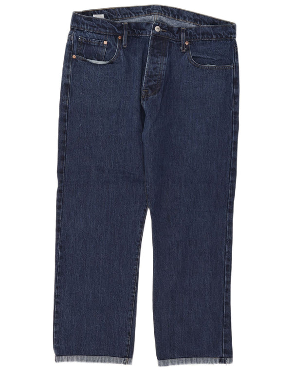 Levi's Mens 501 Straight Jeans W38 L26 Navy Blue Cotton