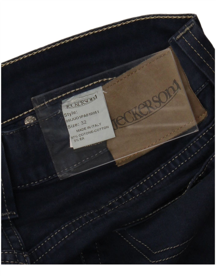 Ανδρικό JECKERSON Slim Casual Παντελόνι W32 L26 Navy Blue Cotton