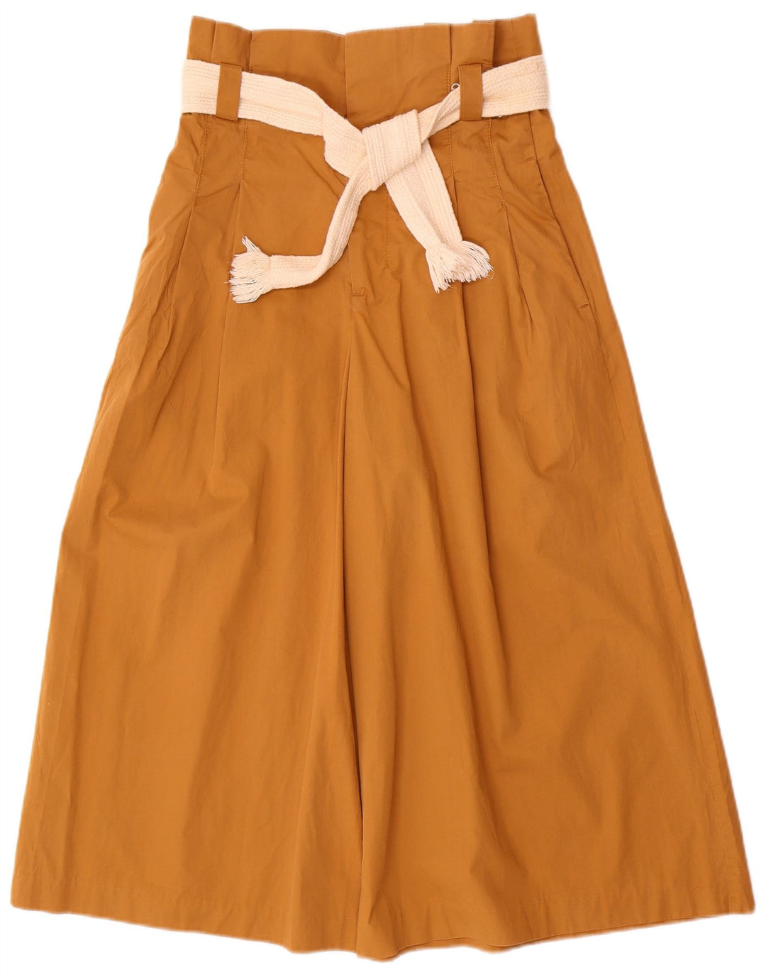 Zara Γυναικείο Παντελόνι Cullotes Μικρό W26 L20 Μπεζ Βαμβακερό