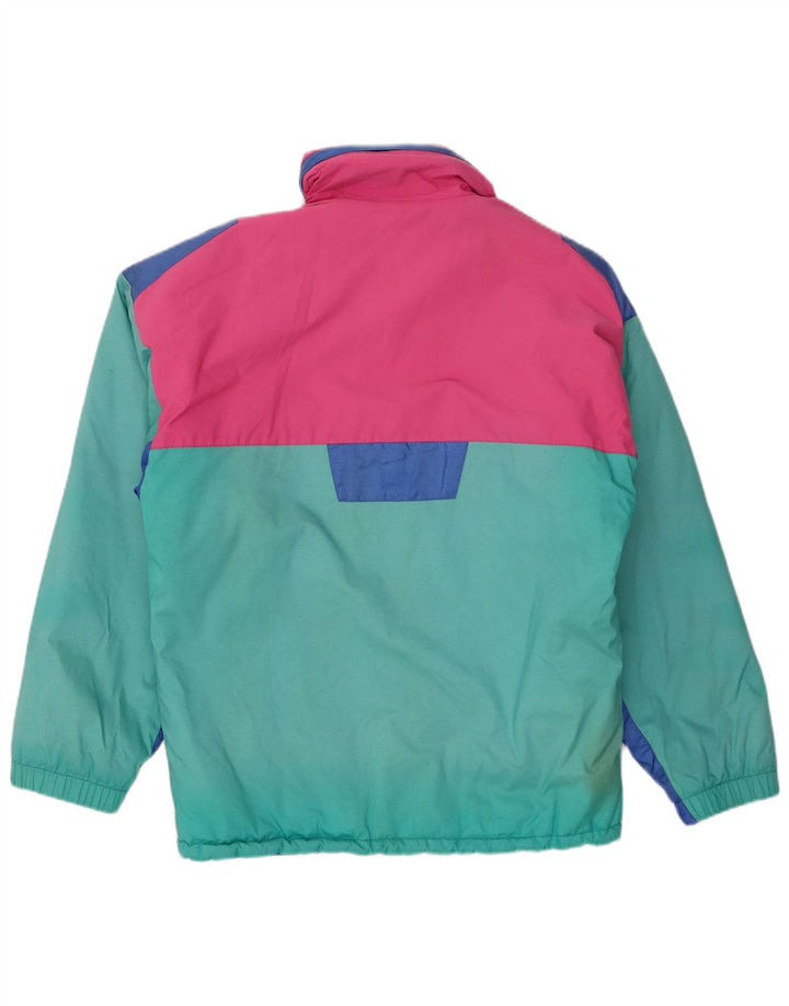 Vintage ανδρικό μπουφάν σκι με κουκούλα IT 46 Small Green Colourblock