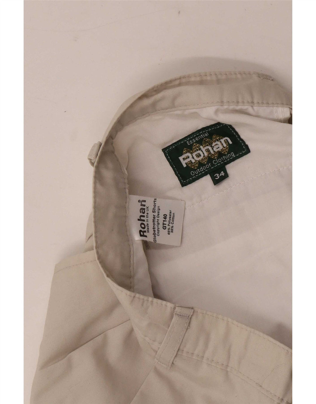 Rohan Ανδρικό σορτς Chino με καρφίτσες W34 μεγάλο μπεζ πολυεστέρα