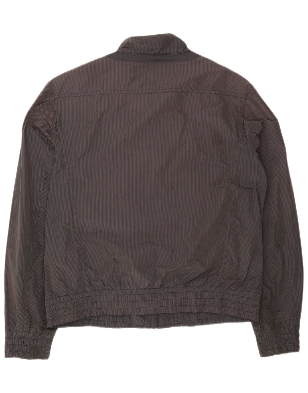 Geox Mens Respira Bomber Jacket UK 40 Large Grey Pinstripe Polyester