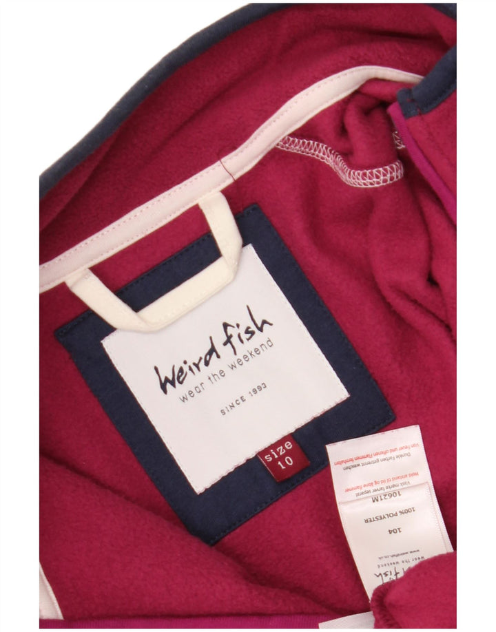 Weird Fish Γυναικείο Fleece Jacket UK 10 Small Burgundy Polyester