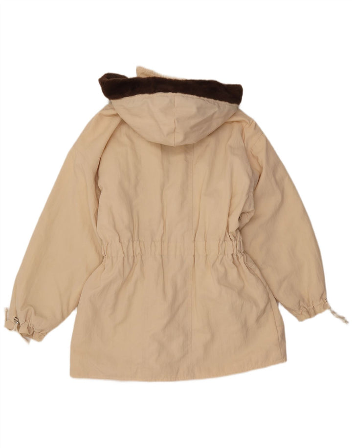 Vintage Γυναικείο Μπουφάν Parka με Κουκούλα IT 42 Medium Beige