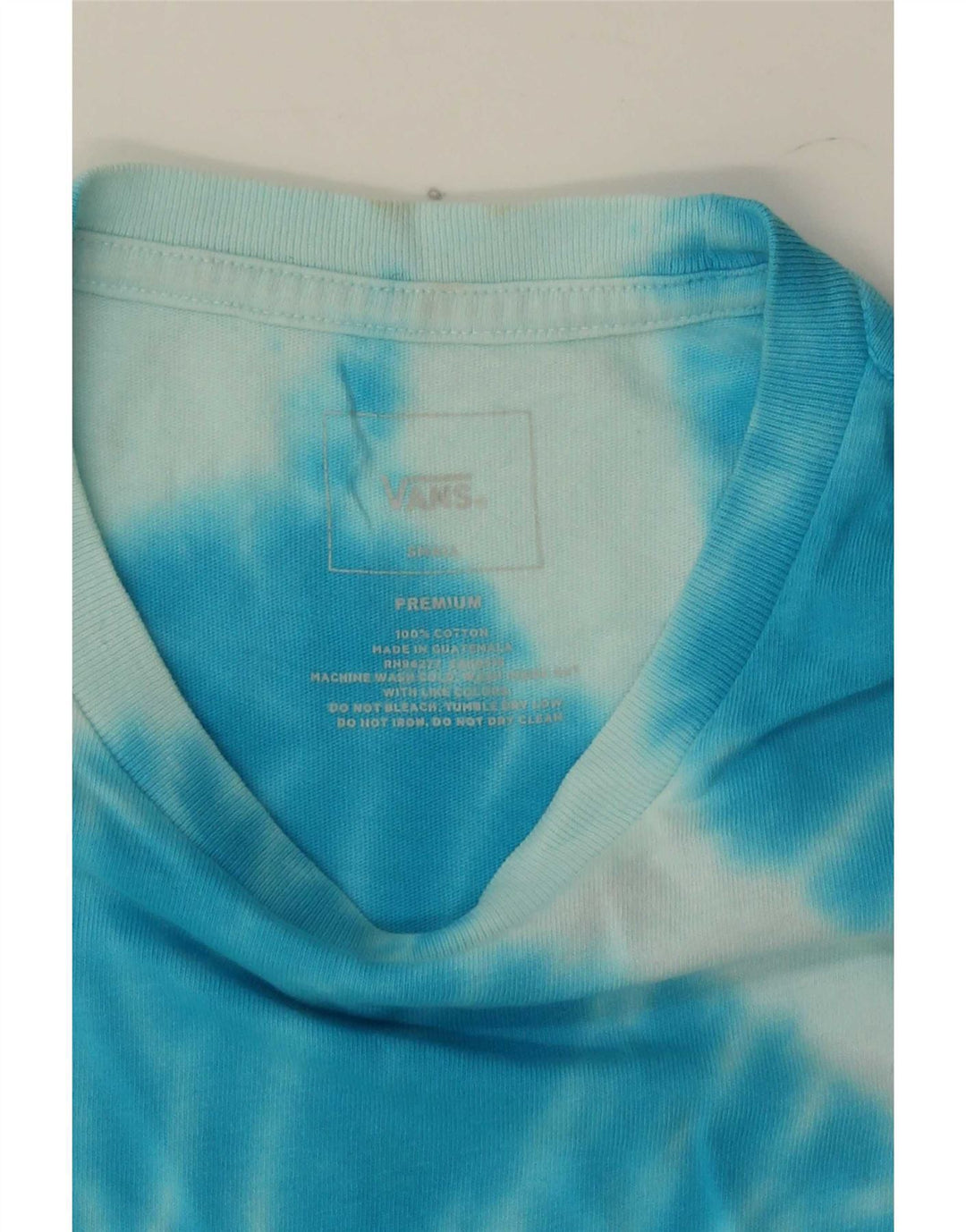 Vans Ανδρικό T-Shirt Top Μικρό Μπλε Γραβάτα Βαμβακερό