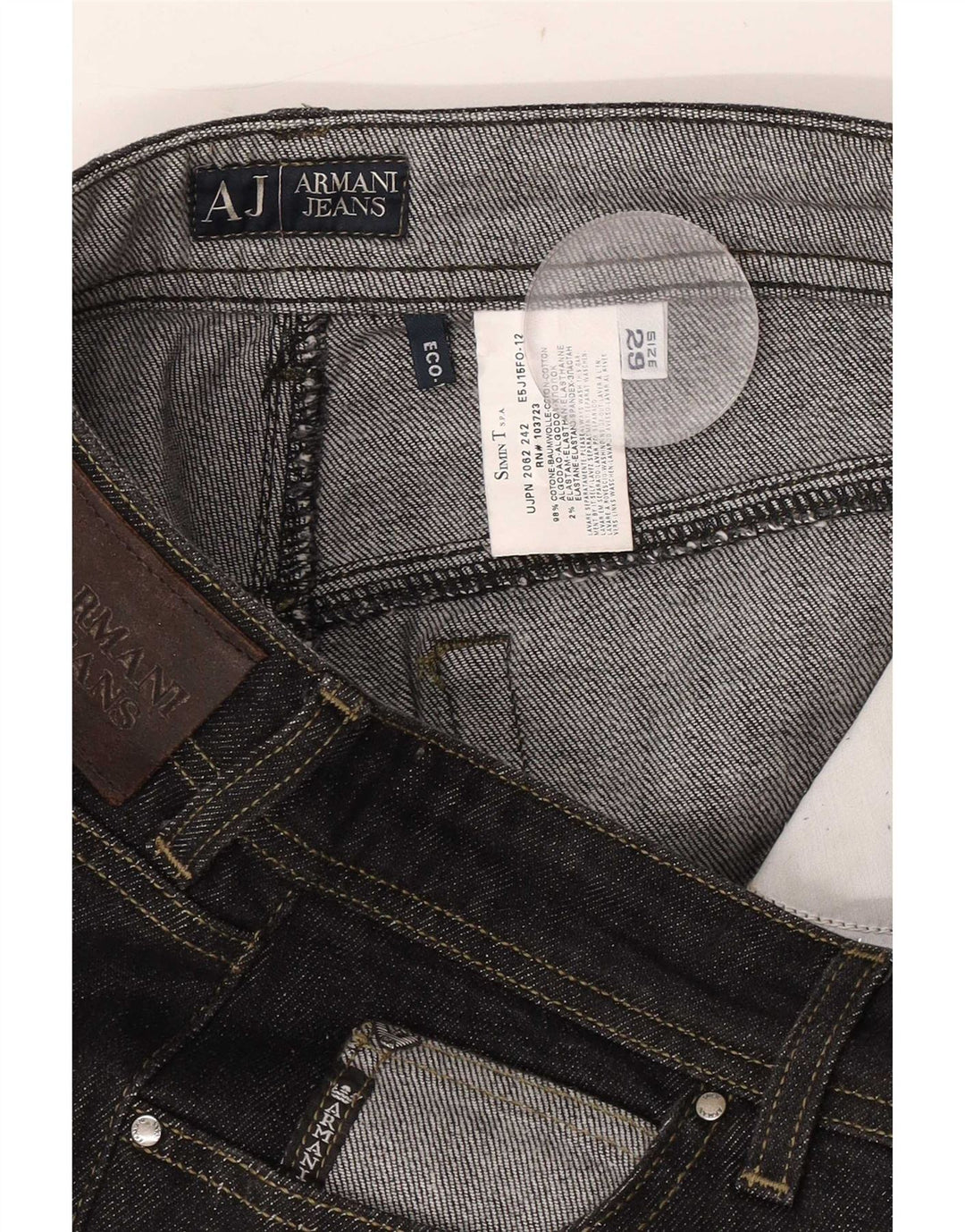 Armani Γυναικείο Cropped Jeans W29 L23 Μαύρο βαμβακερό