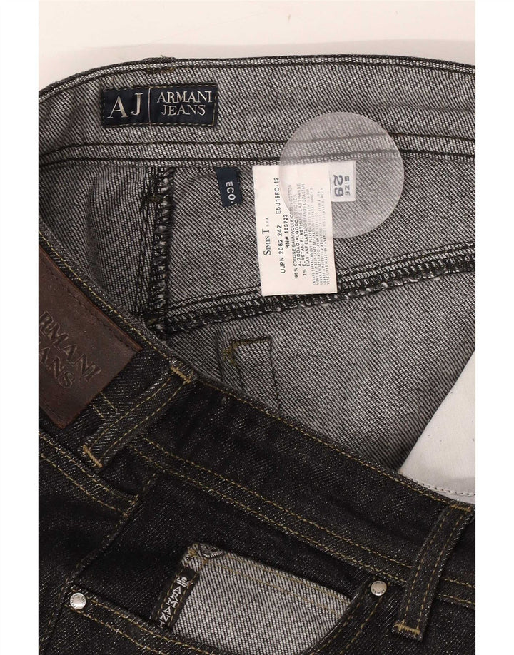 Armani Γυναικείο Cropped Jeans W29 L23 Μαύρο βαμβακερό