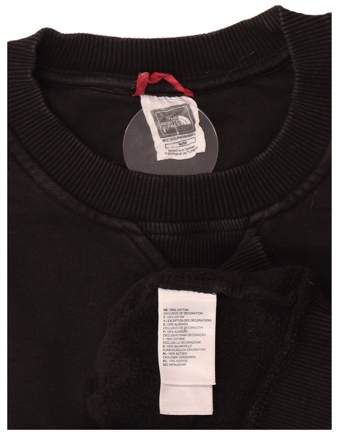 Ανδρικό γραφικό φούτερ North Face, μεσαίο μαύρο βαμβακερό
