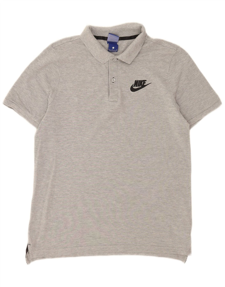 Ανδρικό μπλουζάκι πόλο Nike μικρό γκρι βαμβακερό
