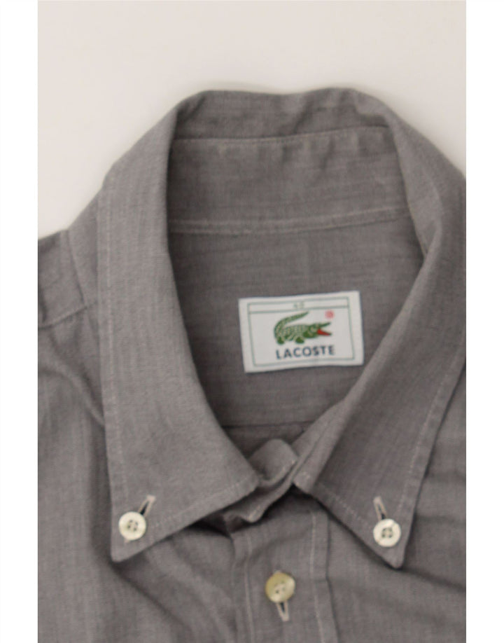 LACOSTE Mens Shirt Size 40 Medium Grey Cotton Vintage Lacoste and Second-Hand Lacoste from Messina Hembry 