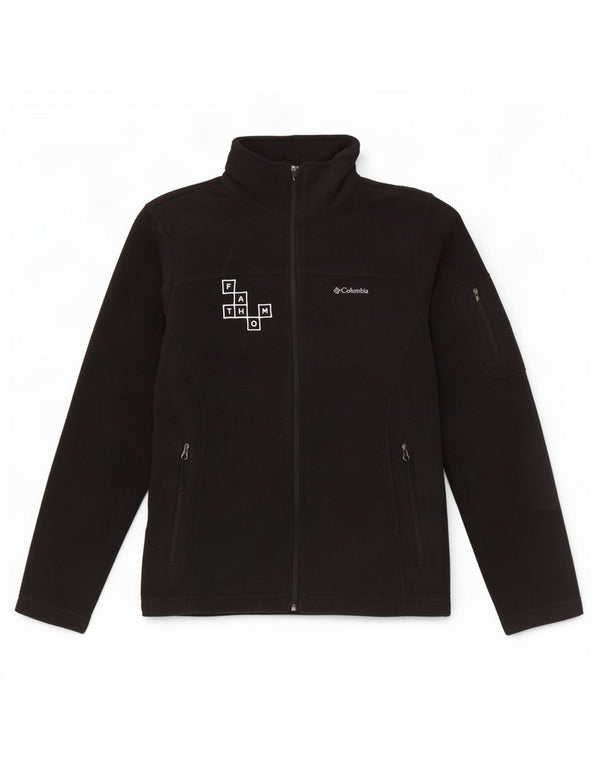 Columbia Γυναικείο Μπουφάν με γραφικό Fleece UK 14 Μεσαίου Μαύρου Πολυεστέρα