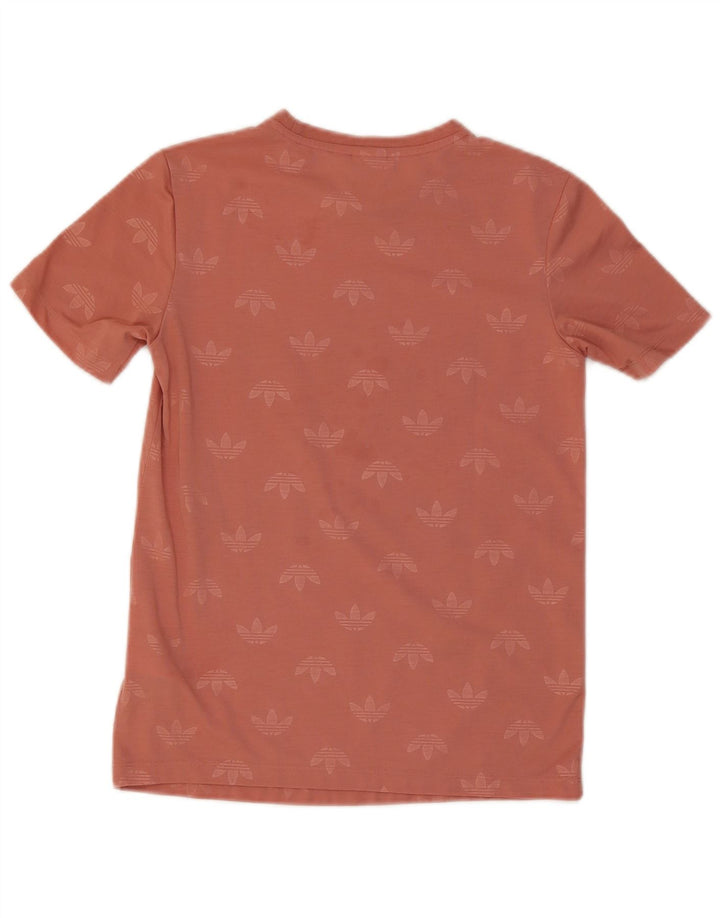 Γυναικείο γραφικό T-Shirt Adidas Top UK 8 Small Pink Polyester