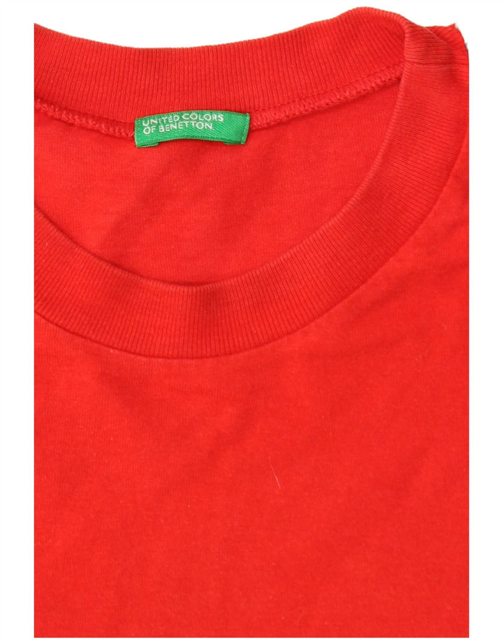 Ανδρικό γραφικό T-Shirt BENETTON Top Medium Red