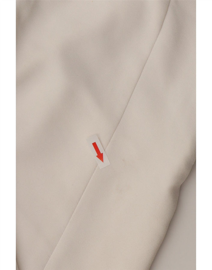 Zara Γυναικείο μπουφάν 3/4 με ανοιχτό μανίκι UK 18 XL White Acetate