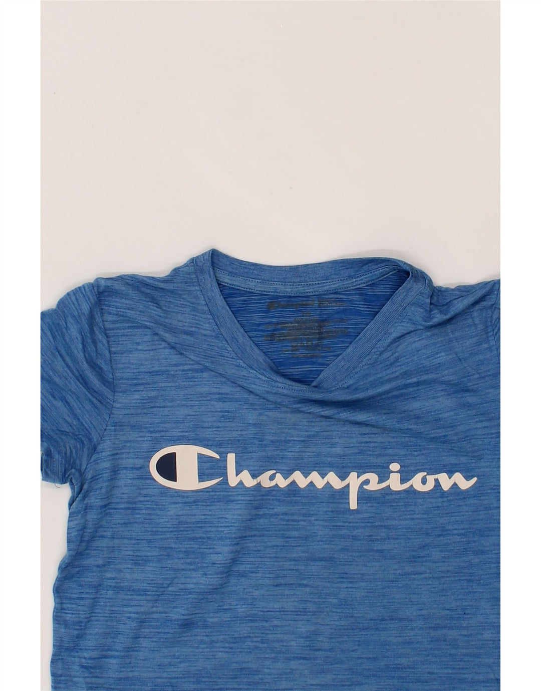 CHAMPION Boys Graphic T-Shirt Top 7-8 Years Blue Flecked Vintage Champion and Second-Hand Champion from Messina Hembry 