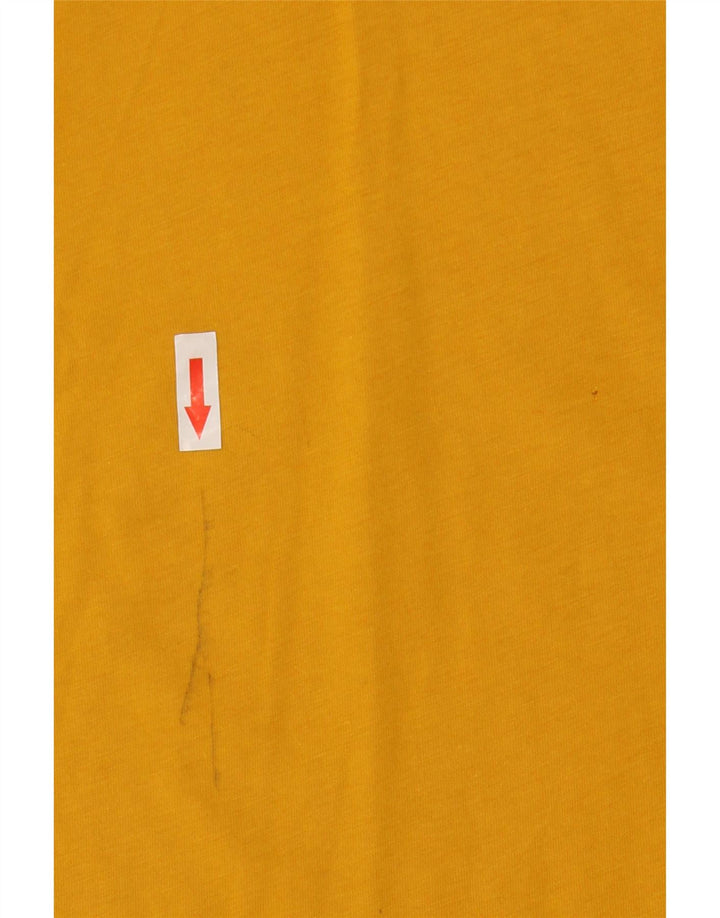 Jack Wills Ανδρικό T-Shirt Top μεγάλο κίτρινο βαμβακερό