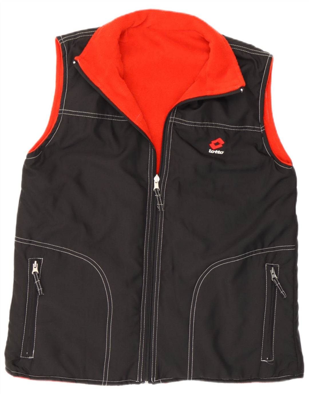 Lotto Mens Fleece Reversible Gilet Small Black Colourblock Πολυεστέρας