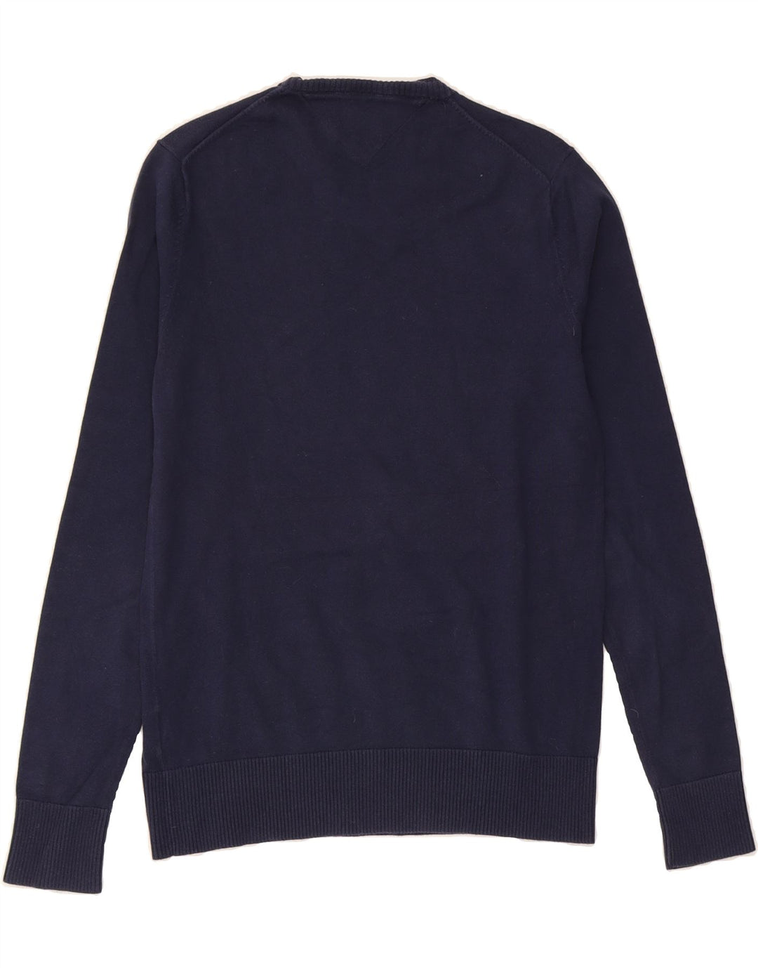 TOMMY HILFIGER Mens Crew Neck Jumper Sweater Medium Navy Blue Cotton Vintage Tommy Hilfiger and Second-Hand Tommy Hilfiger from Messina Hembry 