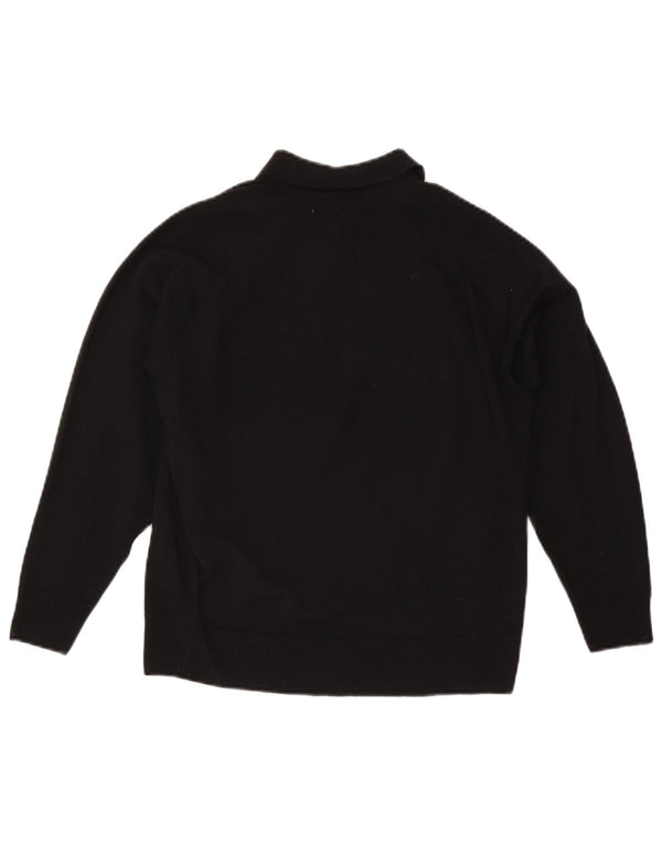 Γυναικείο πουλόβερ με λαιμόκοψη CZARINA UK 16 Large Black Wool